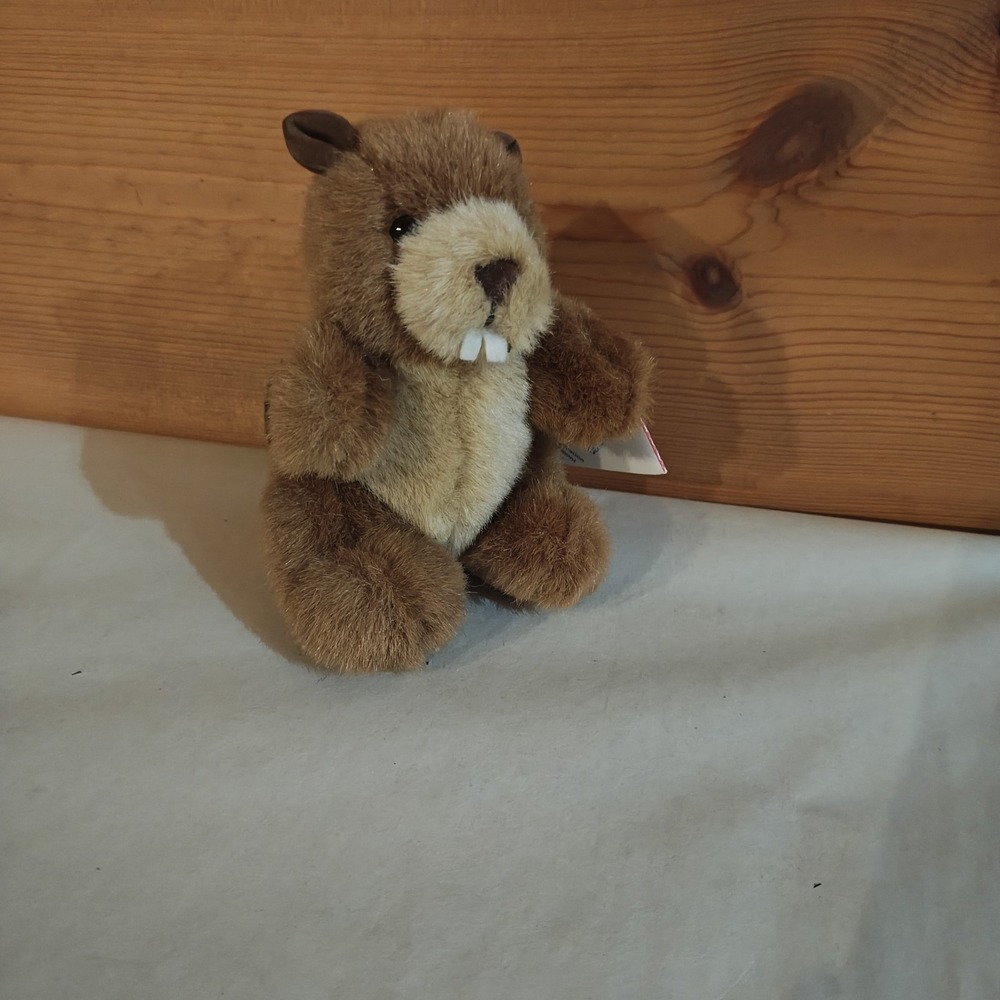 Realistic‎ Vintage Mary Meyer Tippy Toes WHITTLES Beaver Finger Puppet tag 4" E3